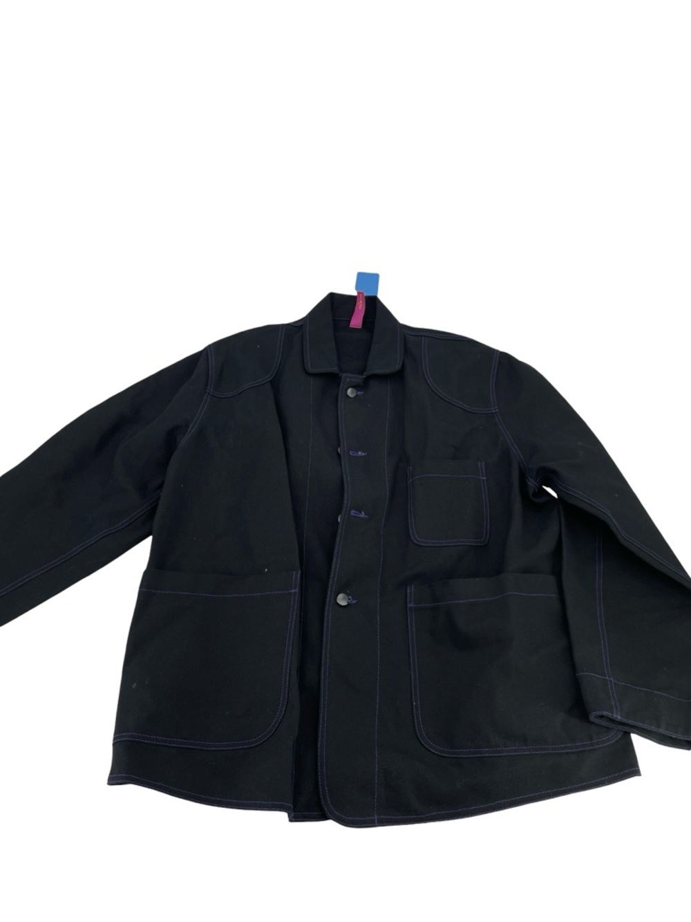 Meals Black and purple button up jacket Size xl black with purple Excellent